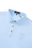 Embossed Crest Performance Polo SKY BLUE