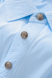 Embossed Crest Performance Polo SKY BLUE