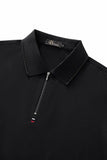 Ventura Zip Performance Polo BLACK