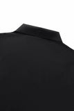 Seamless Linear Texture Polo BLACK