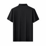 Seamless Linear Texture Polo BLACK