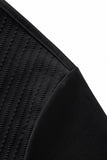 Seamless Linear Texture Polo BLACK