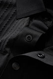 Seamless Linear Texture Polo BLACK