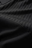 Seamless Linear Texture Polo BLACK