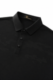 Seamless Horizon Texture Polo BLACK