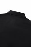 Perforated Shoulder Performance Polo BLACK