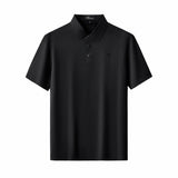 Perforated Shoulder Performance Polo BLACK