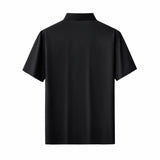 Perforated Shoulder Performance Polo BLACK