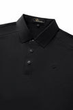 Perforated Shoulder Performance Polo BLACK