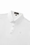 Perforated Shoulder Performance Polo WHITE