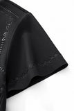 Ornate Trim Polo BLACK