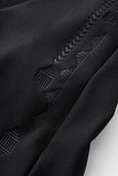 Ornate Trim Polo BLACK