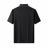 Seamless Mosaic Texture Polo BLACK