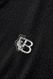 Seamless Mosaic Texture Polo BLACK
