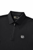 Seamless Horizon Zip Polo BLACK