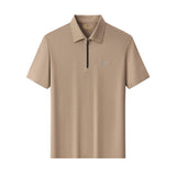 Seamless Horizon Zip Polo KHAKI