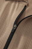 Seamless Horizon Zip Polo KHAKI