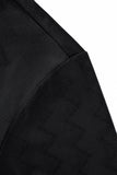 Seamless Chevron Texture Polo BLACK