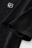 Seamless Chevron Texture Polo BLACK