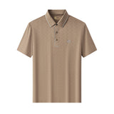 Seamless Chevron Texture Polo KHAKI