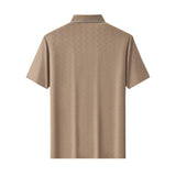 Seamless Chevron Texture Polo KHAKI