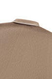 Seamless Chevron Texture Polo KHAKI