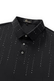 Midnight Crystal Cascade Polo BLACK/SILVER
