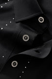 Midnight Crystal Cascade Polo BLACK/SILVER
