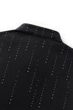 Midnight Crystal Cascade Polo BLACK/SILVER