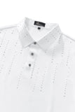 Midnight Crystal Cascade Polo WHITE/SILVER