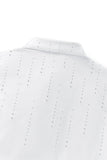Midnight Crystal Cascade Polo WHITE/SILVER