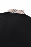 Regal Plaid Crystal Performance Polo BLACK/BLACK