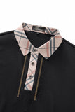 Regal Plaid Crystal Performance Polo BLACK/BLACK