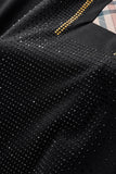 Regal Plaid Crystal Performance Polo BLACK/BLACK