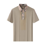 Regal Plaid Crystal Performance Polo KHAKI/GOLD