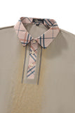 Regal Plaid Crystal Performance Polo KHAKI/GOLD