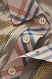 Regal Plaid Crystal Performance Polo KHAKI/GOLD
