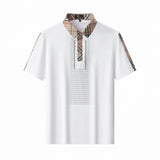 Regal Plaid Crystal Performance Polo WHITE/SILVER