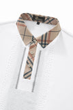 Regal Plaid Crystal Performance Polo WHITE/SILVER