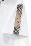 Regal Plaid Crystal Performance Polo WHITE/SILVER