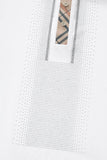 Regal Plaid Crystal Performance Polo WHITE/SILVER
