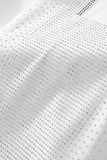 Regal Plaid Crystal Performance Polo WHITE/SILVER