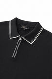 Urban Pulse Knit Zip Polo BLACK