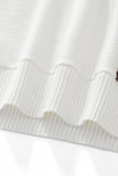 Retro Stripe Zip Knit Polo WHITE/KHAKI