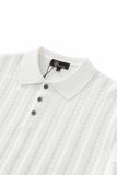 MetroLine Button Knit Polo WHITE