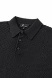 PrimeKnit Button Polo BLACK
