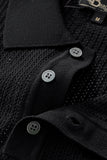 EdgeTrim Mesh Knit Polo BLACK