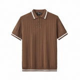 Textura Knit Polo COFFEE