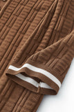 Textura Knit Polo COFFEE