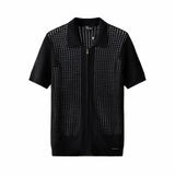 Breeze Mesh Zip Knit SS Shirt BLACK